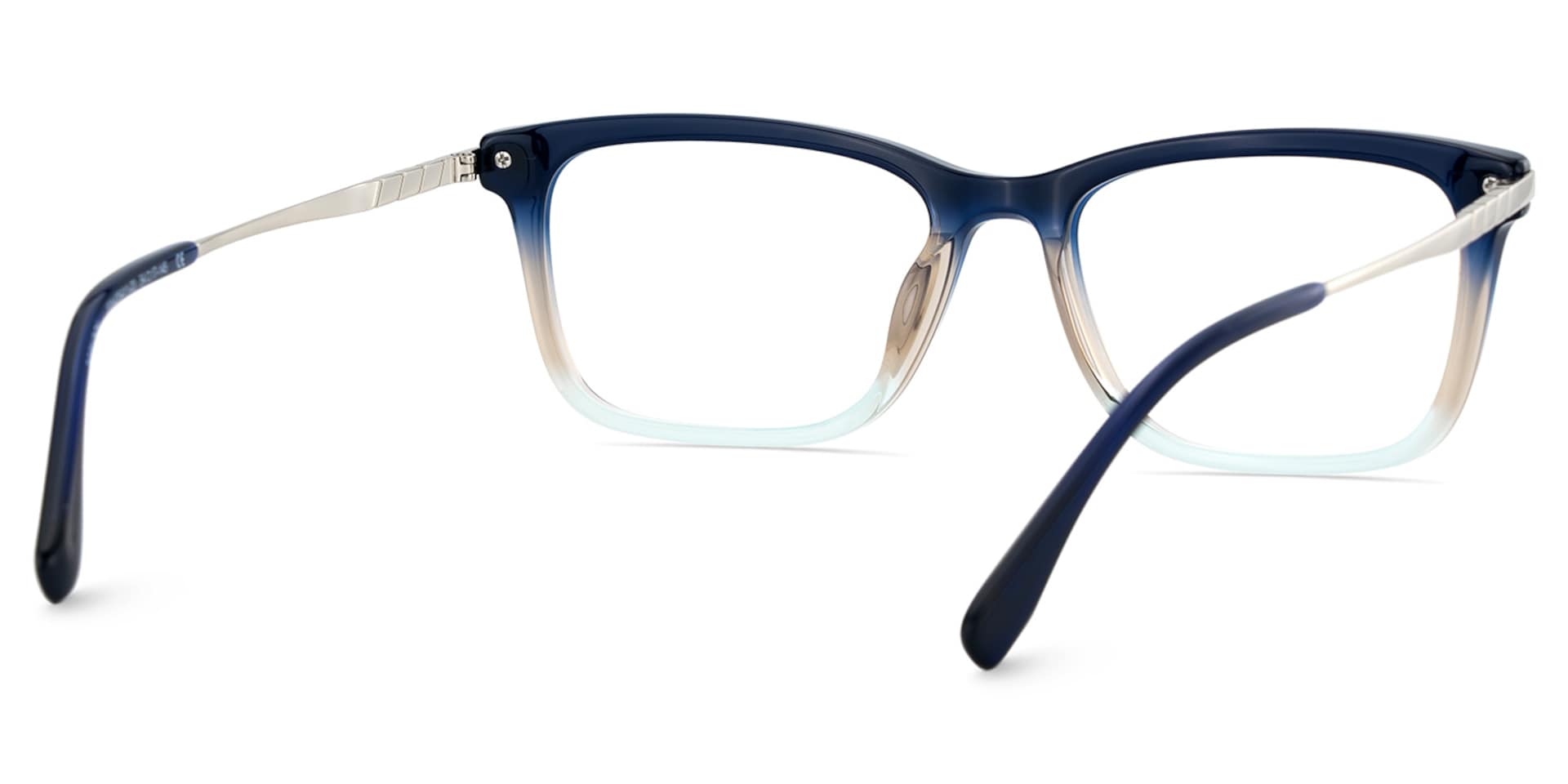 Zane Rectangle Blue Color Frame Glasses for Men | Zeelool4