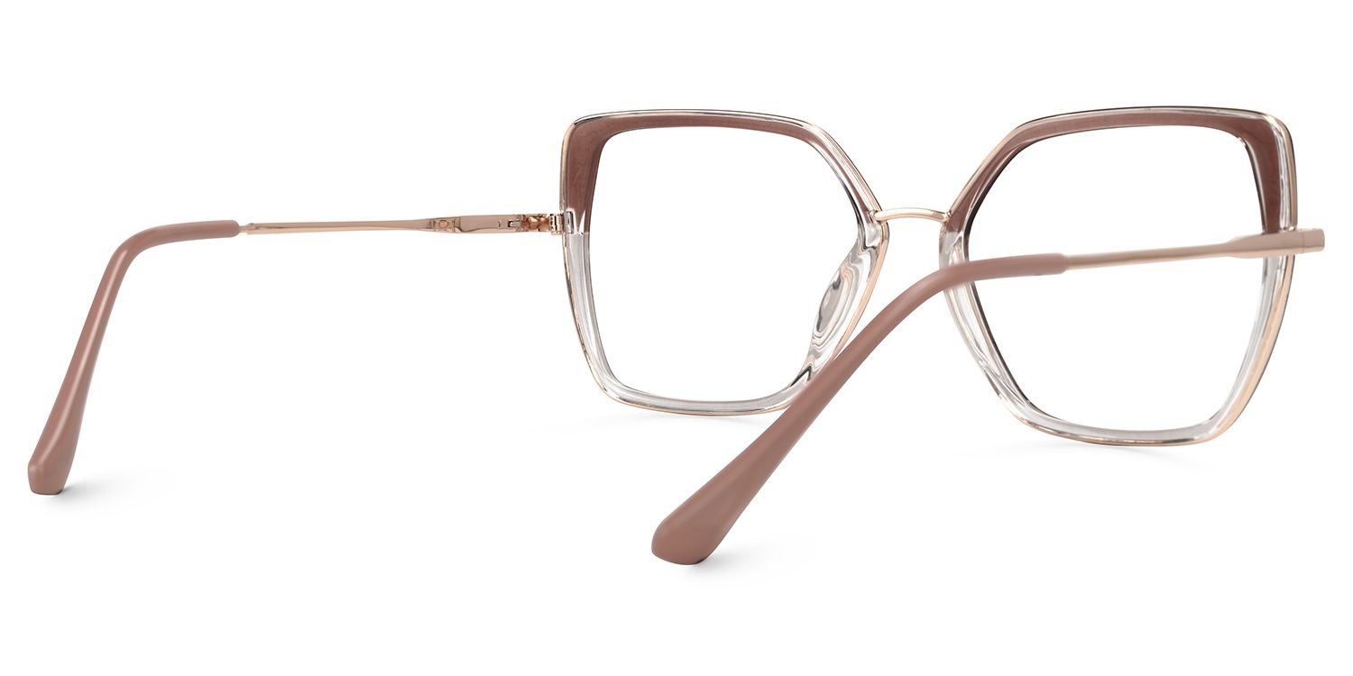 Geometric Keller Two-Tone Glasses deals -Zeelool Glasses3