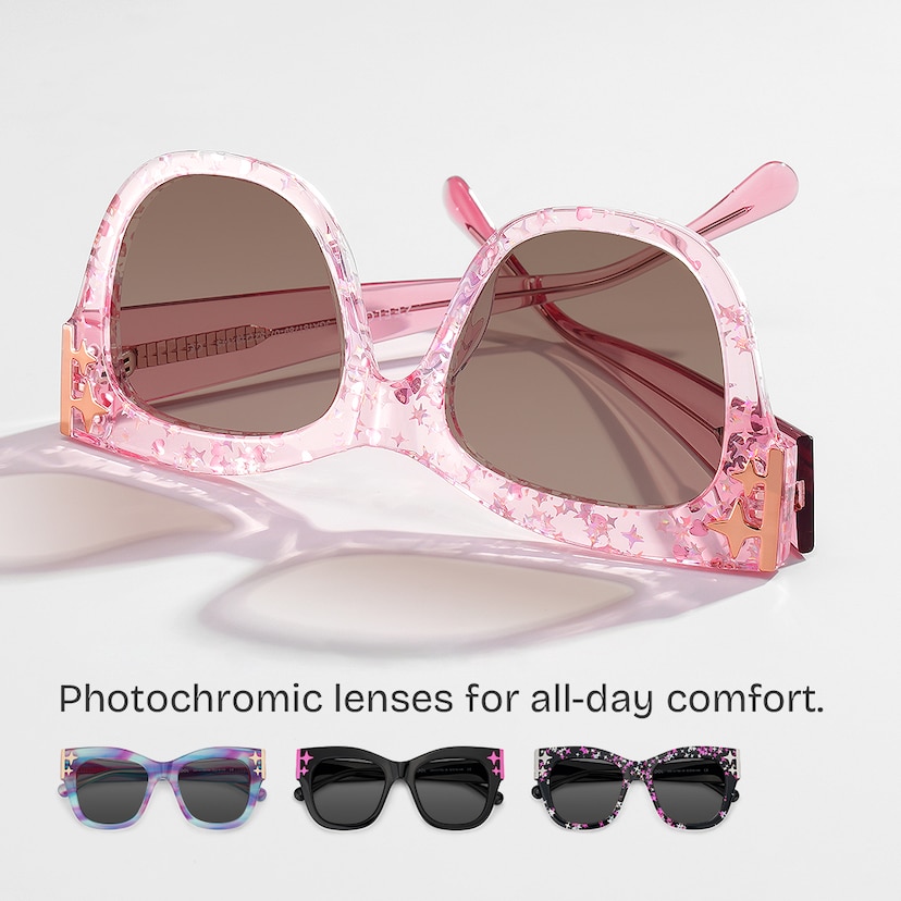 Minfia Square Pink Glasses