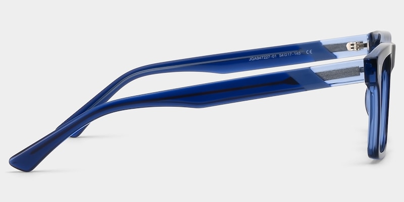 Rectangle Blue Eyeglasses- Henry Acetate Frame Glasses4