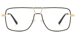 Bowdry Aviator Black Glasses1