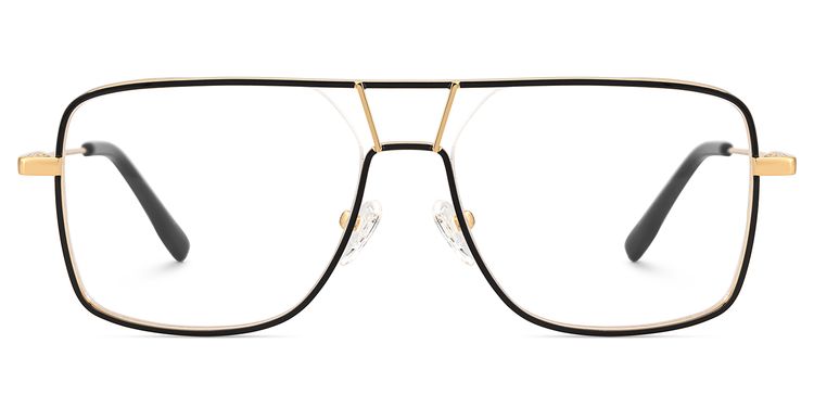 Bowdry Aviator Black Glasses