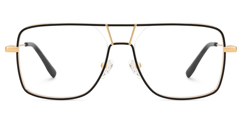 Bowdry Aviator Black Glasses