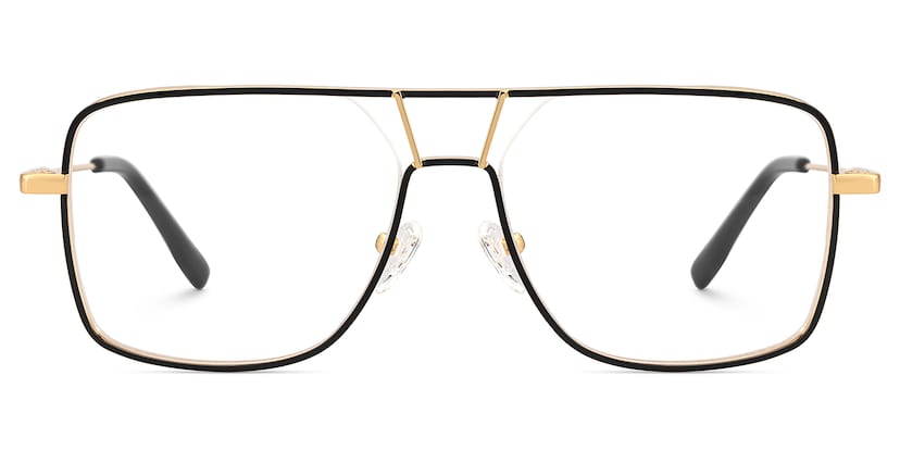 Bowdry Aviator Black Glasses