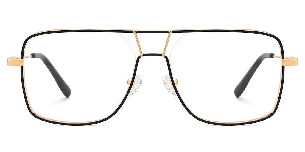 Bowdry Aviator Black Glasses