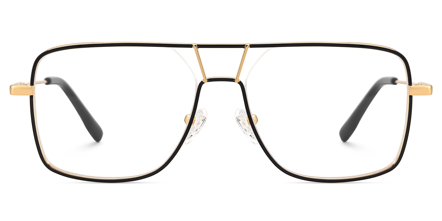 Bowdry Aviator Black Glasses