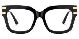 Lidia Square Black Glasses1