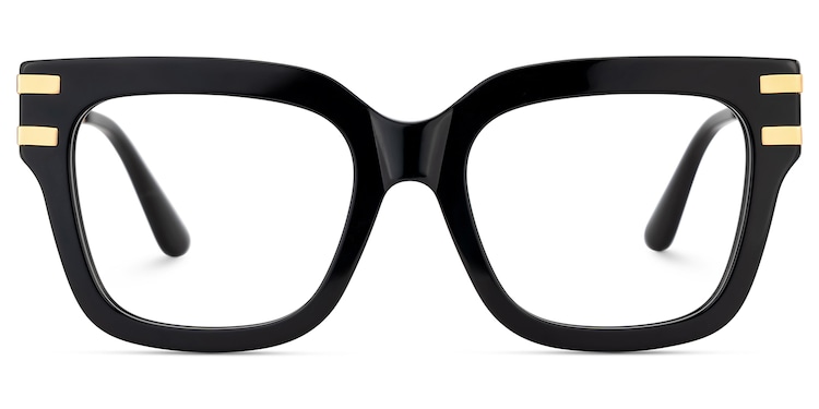 Lidia Square Black Glasses