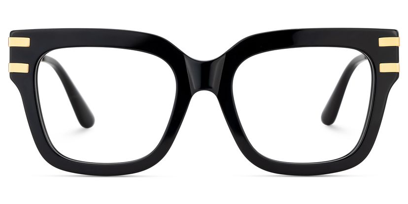 Lidia Black Square Glasses