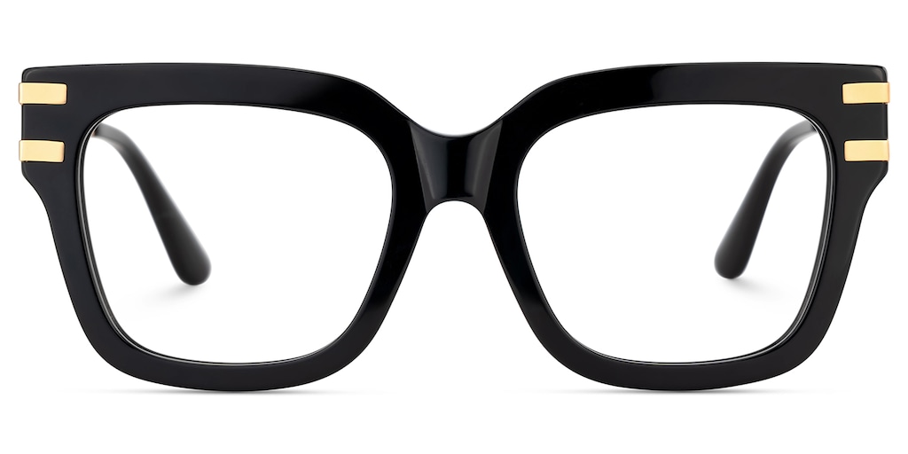 Lidia Square Black Glasses