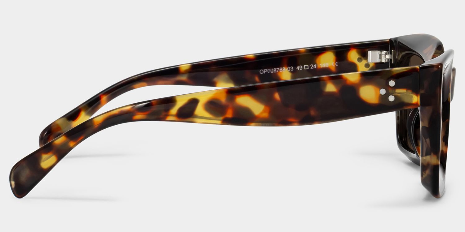 Nevaeh Plastic Tortoise Square Frame Sunglasses | ZEELOOL3