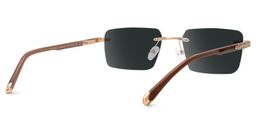 Savitrie Brown Rectangle Sunglasses3