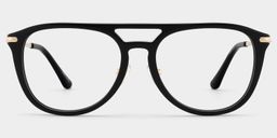 Isabelle Black Aviator Glasses1