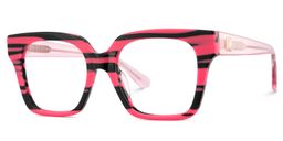 Sammi Square Pink Black Glasses3
