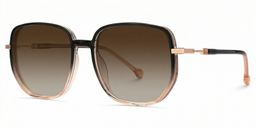 Joana Black Beige Geometric Sunglasses2