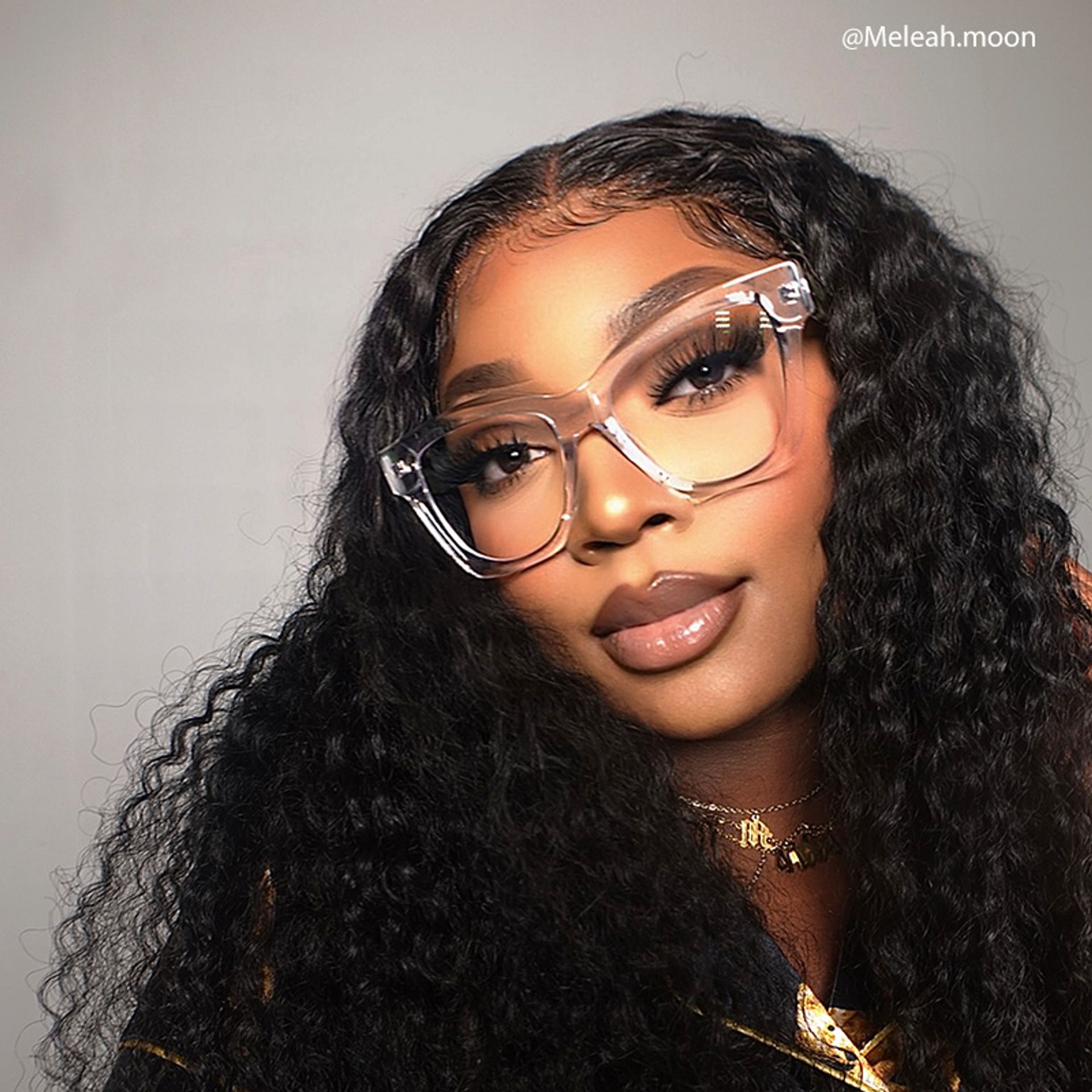 Square Augusta Crystal Glasses deals -Zeelool Glasses5