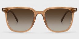 Eliza Light Brown Square Glasses0