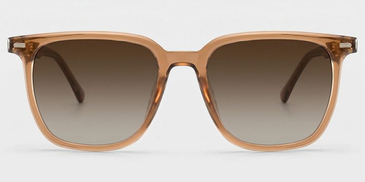 Eliza Light Brown Square Sunglasses