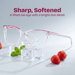 Margaret Clear Cat-eye Glasses0