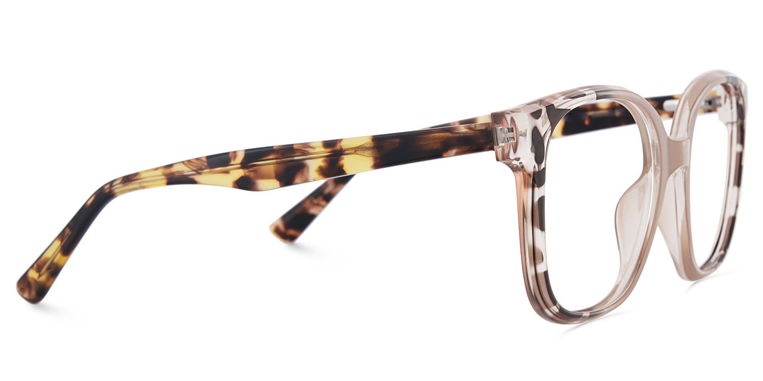 Siner Square Tortoise Khaki Color Frame Eyeglasses | ZEELOOL5