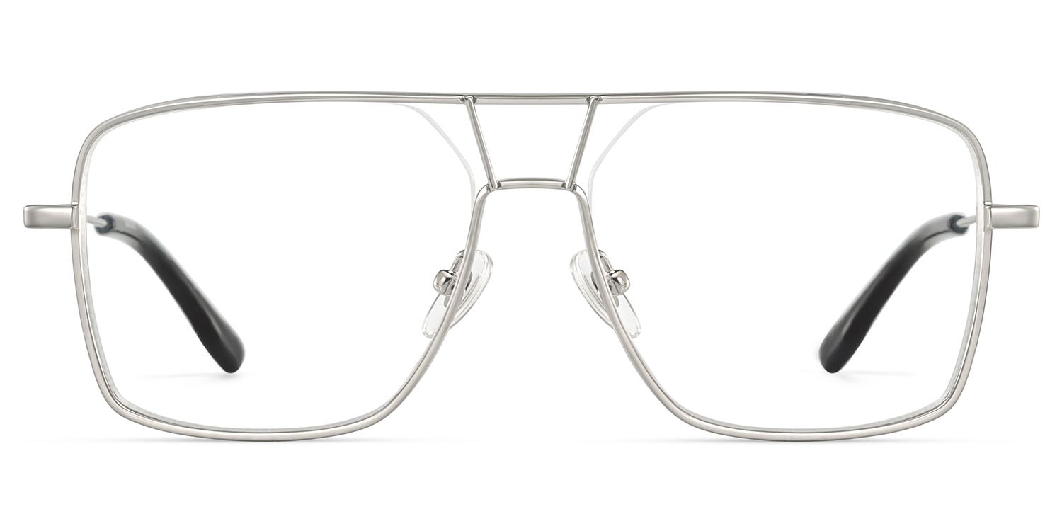 Debbie Silver Metal Frame Aviator Glasses | ZEELOOL x Prabal Gurun