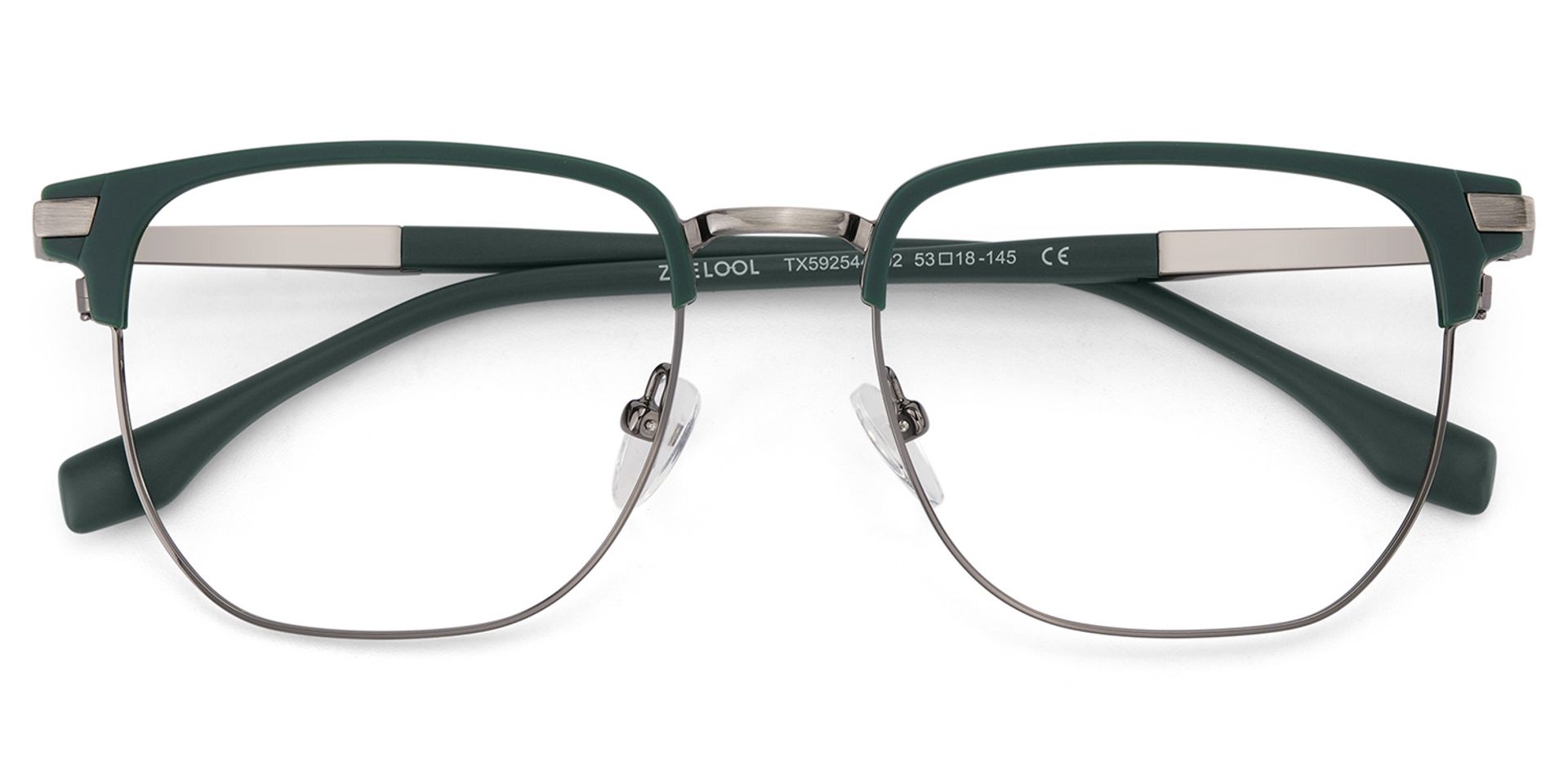 Zaira Browline Dark-Green Glasses | Zeelool Glasses1