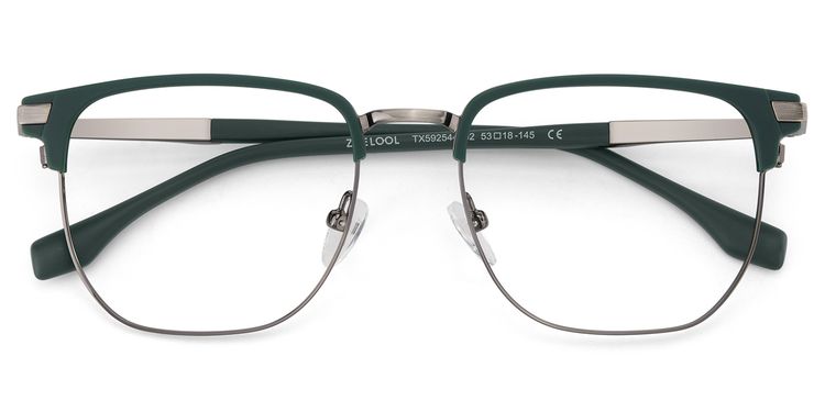 Zaira Browline Dark-Green Glasses