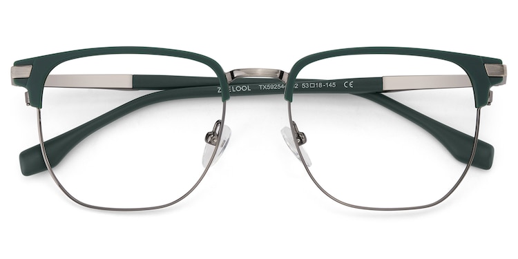 Zaira Browline Dark-Green Glasses