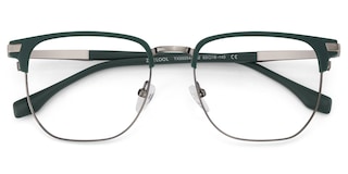Zaira Browline Dark-Green Glasses1