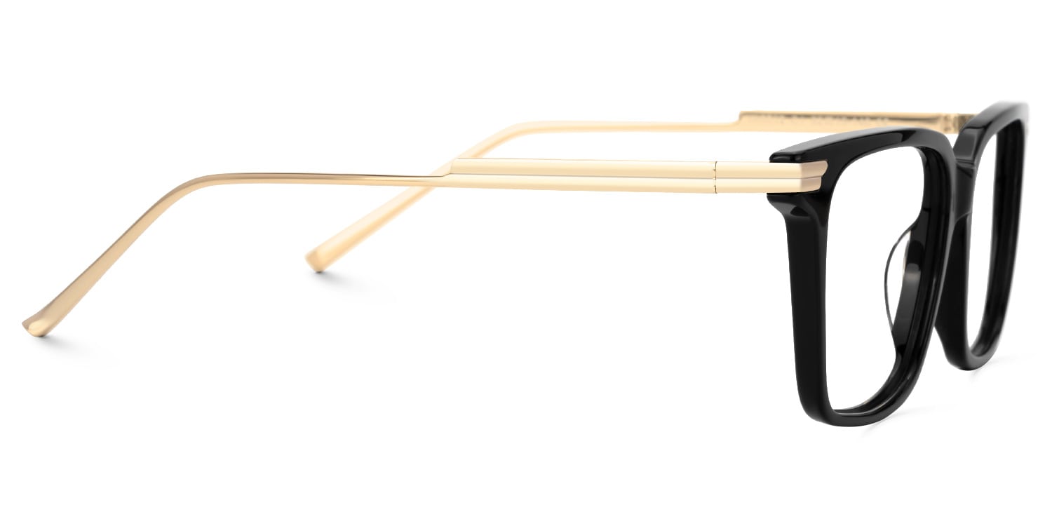 Viixen Rectangle Black Glasses2