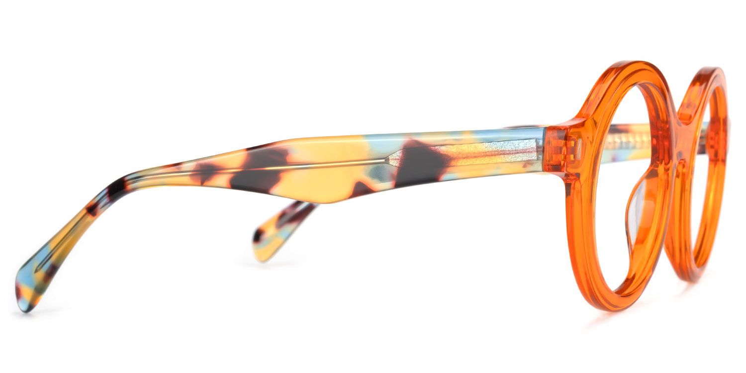 Round Henson Orange Glasses deals -Zeelool Glasses2