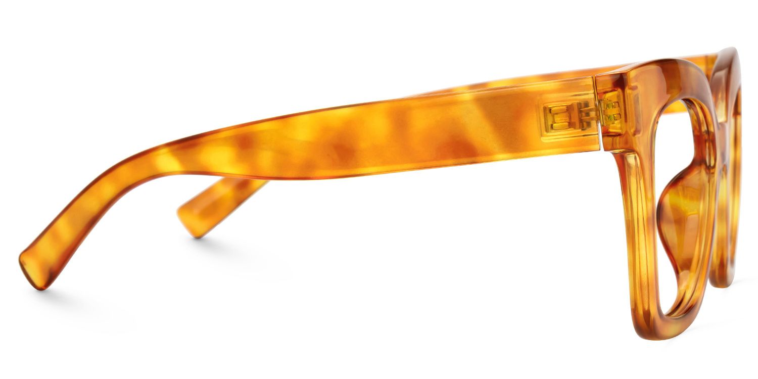 Square Malcolm Eyeglasses with Orange Frames2