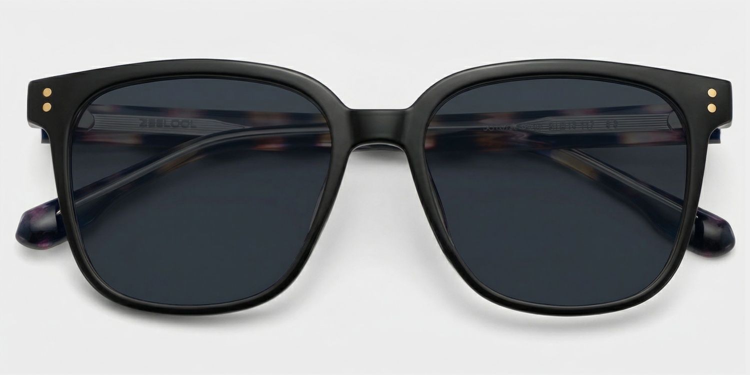 Donnalyn Square Black Sunglasses for Women & Men | ZEELOOL1