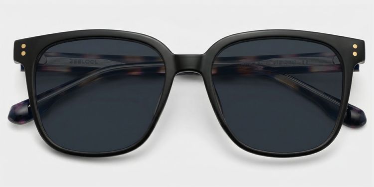 Donnalyn Black Square Sunglasses