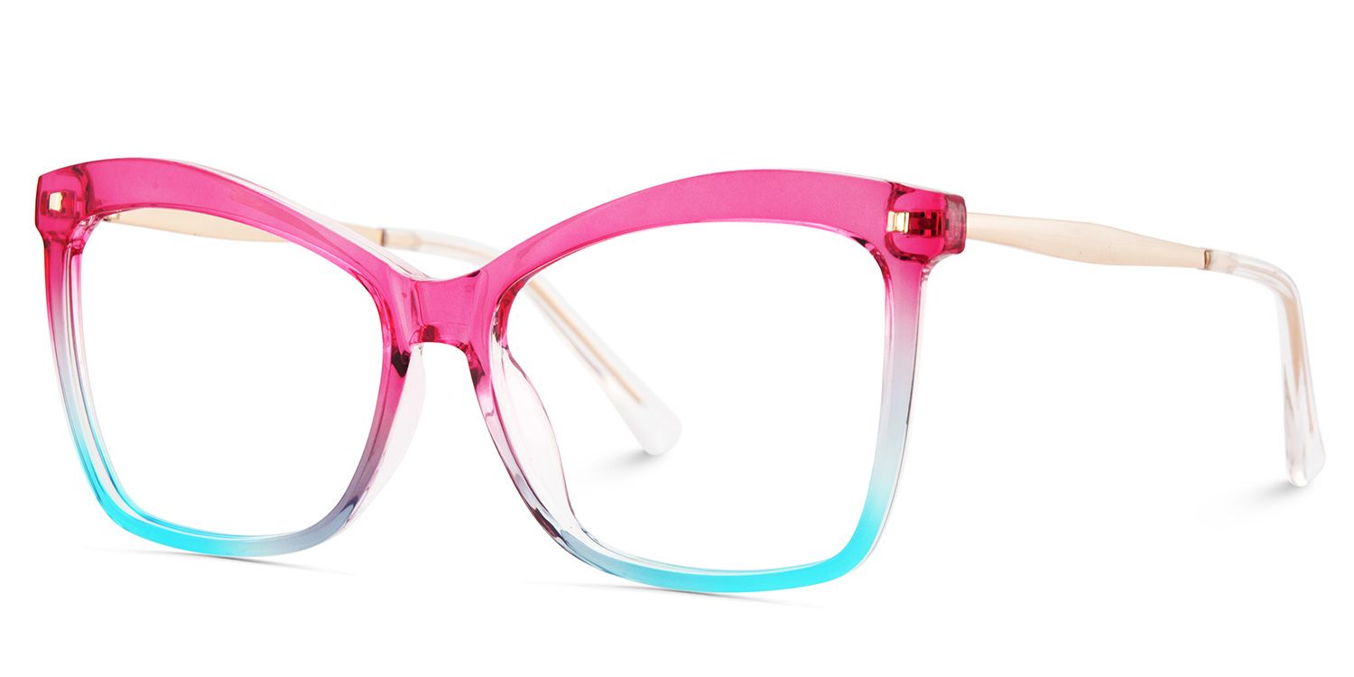 Pink-Blue Color Eyeglasses for Isaebella Frame Glasses | Zeelool2