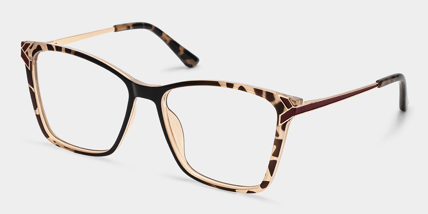 Tricee Square Tortoise shell Eyeglass Frames For Women | ZEELOOL3