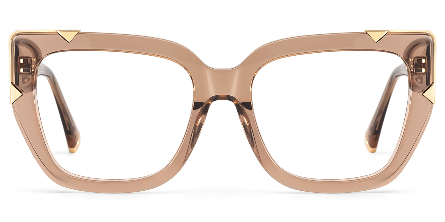 アイシャドウ spiegel Dax Square Beige Frame Eyeglasses for Women| ZEELOOL