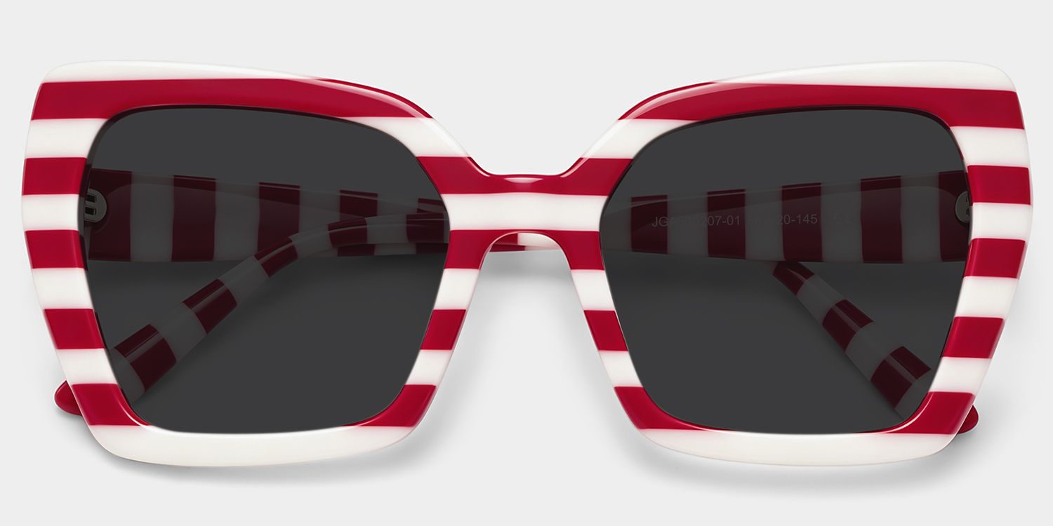 Pavia Butterfly Style Red Frame Sunglasses | ZEELOOL1