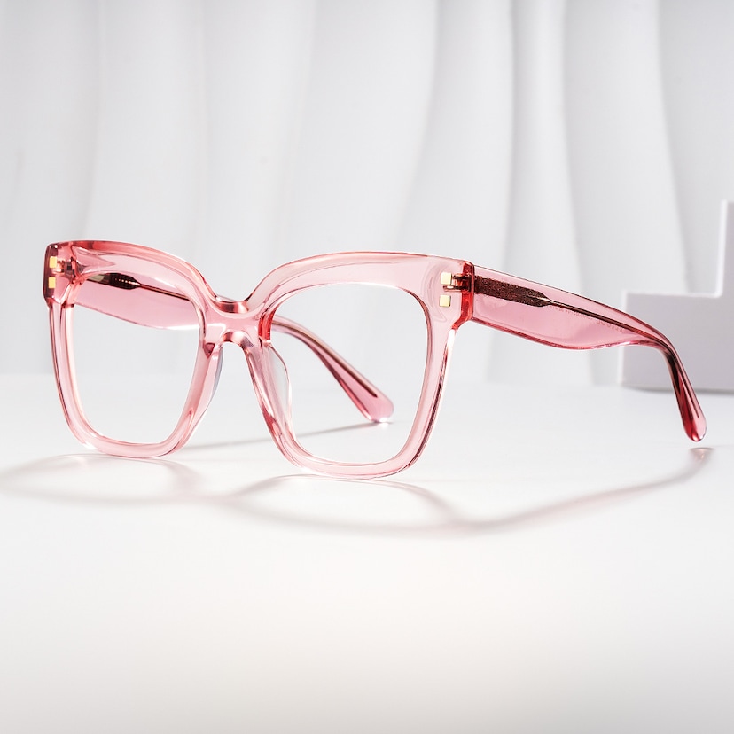 Minguela Square Pink Glasses