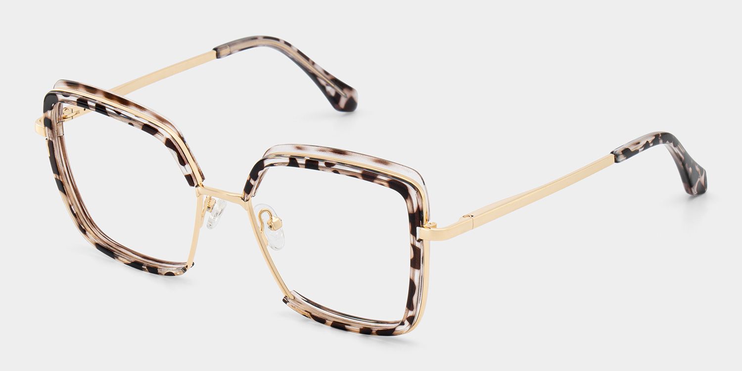 Cordaro Square Clear Tortoise Shell Glasses with Nose Pads3