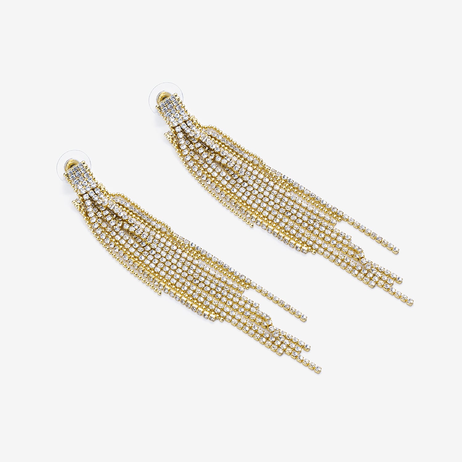 Stylish Tassel Gold Silver Needle Earrings