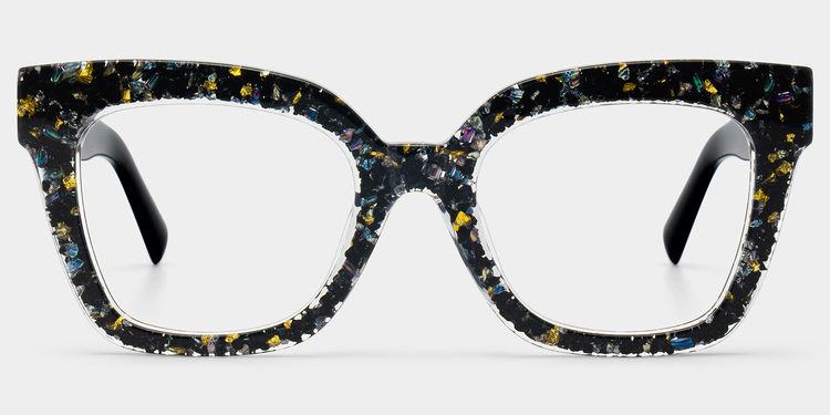 Renata Square Black Glasses