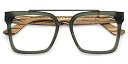Pascal Aviator Green Glasses2