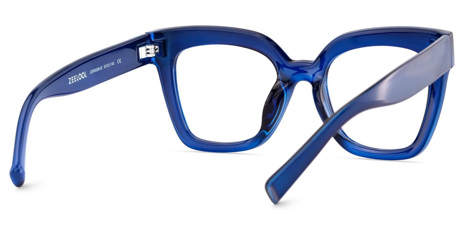 Malcolm Large Square Nerdy Glasses with Blue Color6