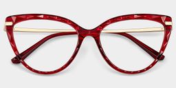 Lucas Red Cat eye Glasses1
