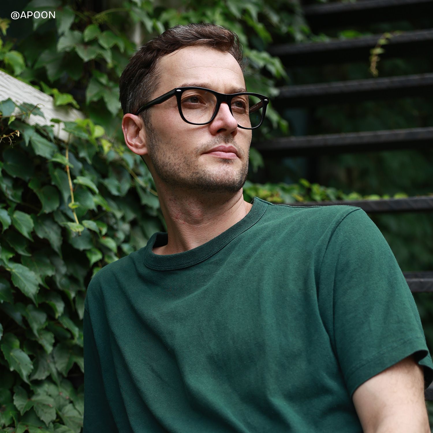Atlas Black Rectangle Acetate Frame Glasses for Men | ZEELOOL6