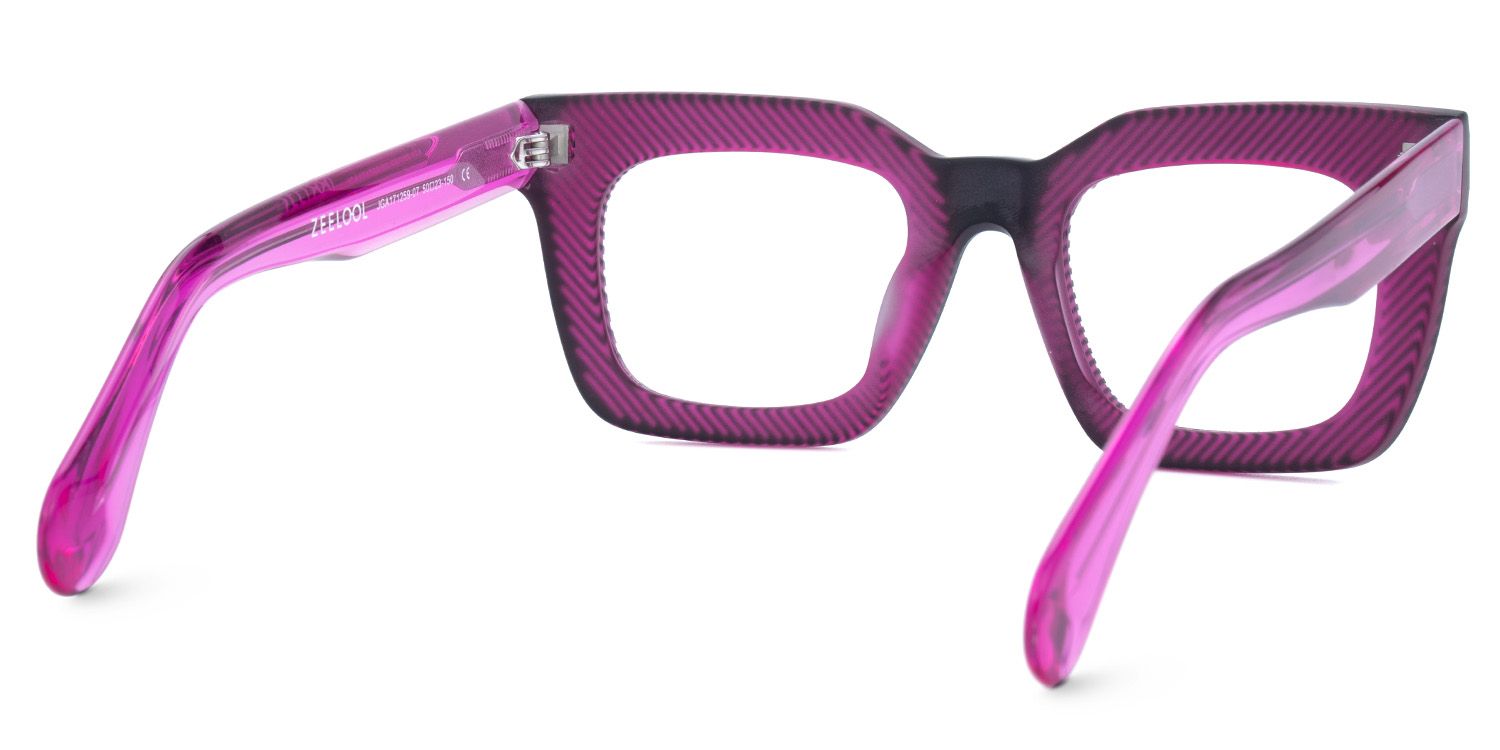Thick Square Eyeglasses With Purple Color | Zeelool4