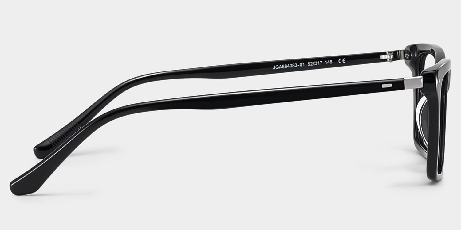 Harper Rectangle Black Glasses4