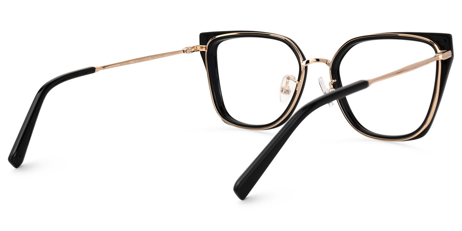 Martine Square Black Glasses3