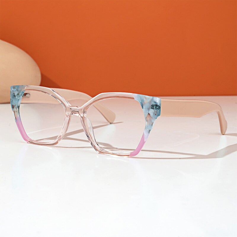 Cateye Chelly Champagne Glasses deals -Zeelool Glasses4